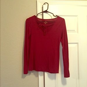 Hollister Fitted Front Tie Top